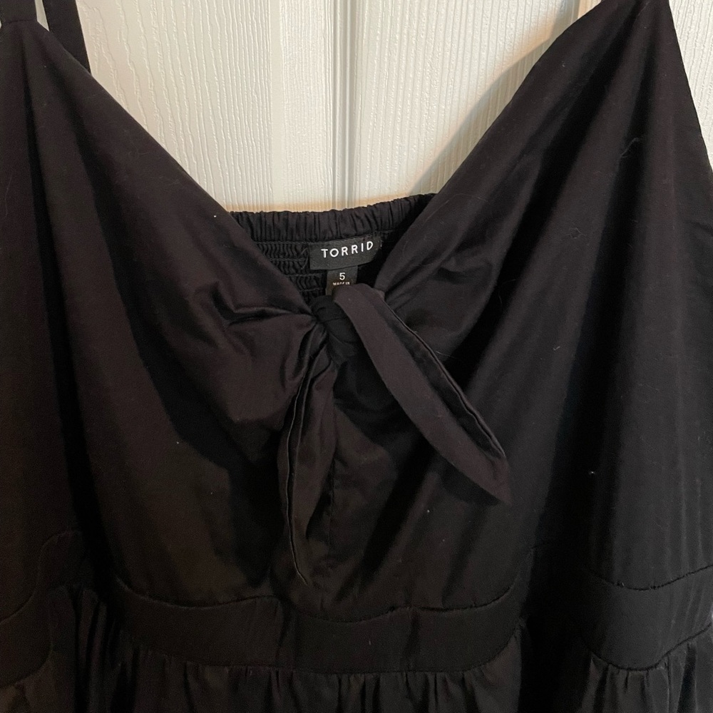 Torrid 5X Black Tie Front Dress - Picture 4 of 6